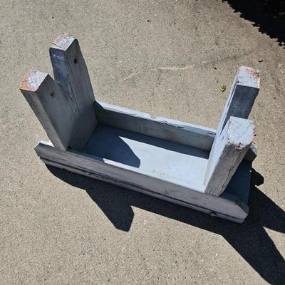 Two Vintage Wood Stools (G-JS)