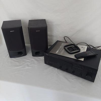 Yamaha Stereo Receiver and Sony Speakers (PB-BBL)