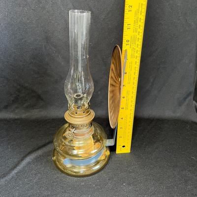 Antique wall hanging oil lamp