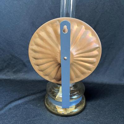 Antique wall hanging oil lamp
