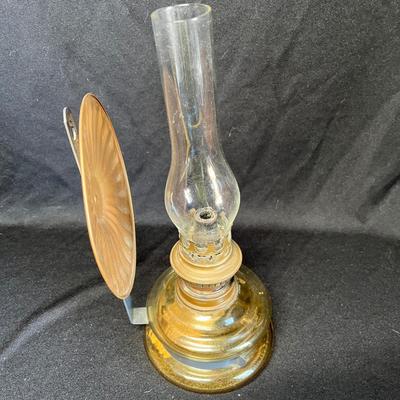 Antique wall hanging oil lamp