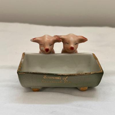 German Porcelain Fairing Pig Figurines, incl 'Heavenly Twins' (UB3-DZ)