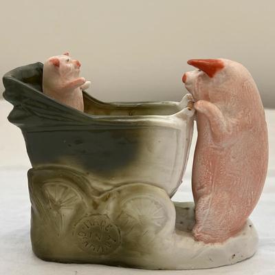German Porcelain Fairing Pig Figurines, incl 'Heavenly Twins' (UB3-DZ)
