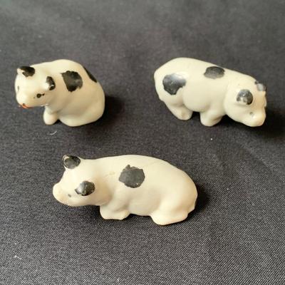 German Porcelain Fairing Pig Figurines, incl 'Heavenly Twins' (UB3-DZ)