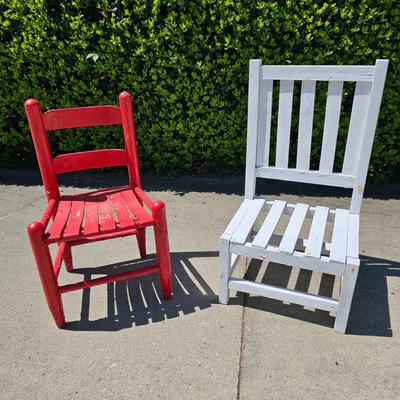 Two Wooden Children's Chairs (G-JS)