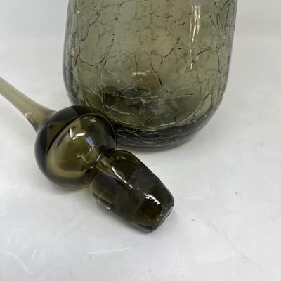 Rainbo Glass Crackle Glass Smoke decanter