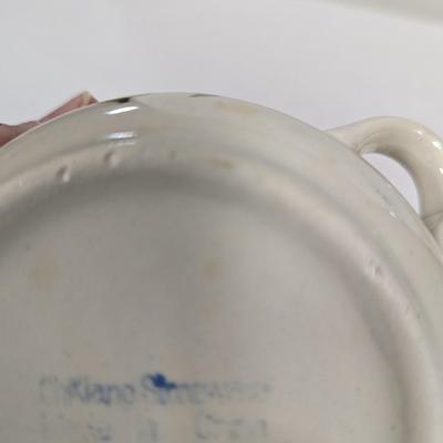 16 Pieces Chi Jiang Hand Painted Stoneware Bowls & Saucers