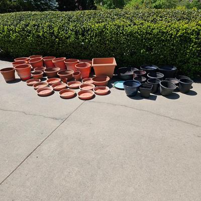Collection of Plastic Pots & Trays (G-JS)