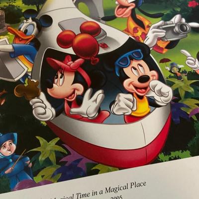 "Magic of Time at Magical Place" Disney Embossed Print