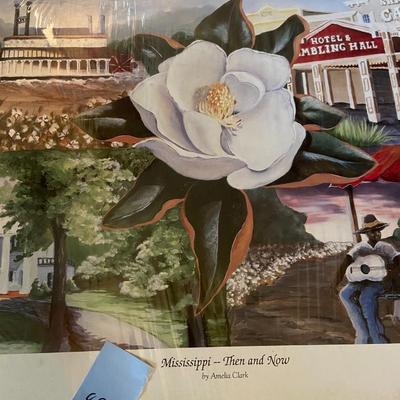 "Mississippi Then and Now" Print by Amelia Clark, Signed and Numbered