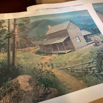 Lot of Eight Prints by S. Saunders, Unnumbered and Unsigned