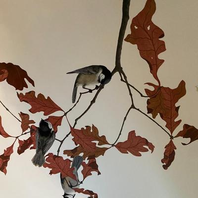 "Black-capped Chickadees" Print by Richard Sloane, Signed and Numbered