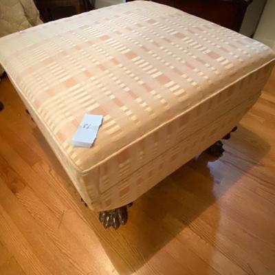 Clawfoot Tufted Ottoman (New Made to Look Old)