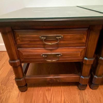 Pair of Vintage End Tables with Drawers