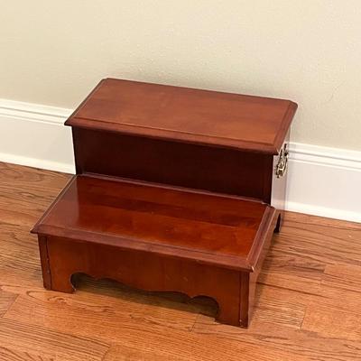 Two Step Solid Wood Cherry Stool