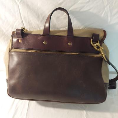 Schnee's Brand Canvas and Leather Messenger Bag (B1-BBL)