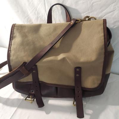 Schnee's Brand Canvas and Leather Messenger Bag (B1-BBL)