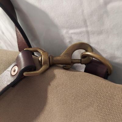 Schnee's Brand Canvas and Leather Messenger Bag (B1-BBL)