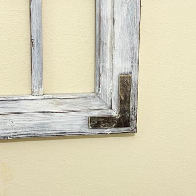 Wood / Metal Distressed Window Wall Decor