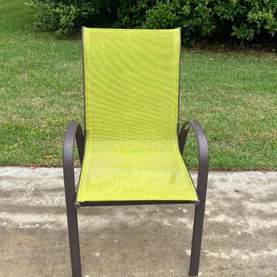 Set Eight (8) ~ Outdoor Stackable Metal Mesh Chairs ~ *Read Details