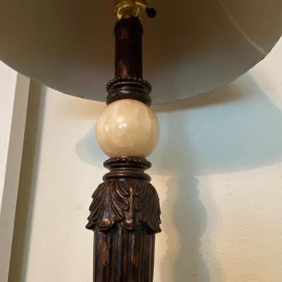 Vintage Brass and Marble Berman Lamp