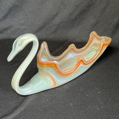 Mexican glass swan