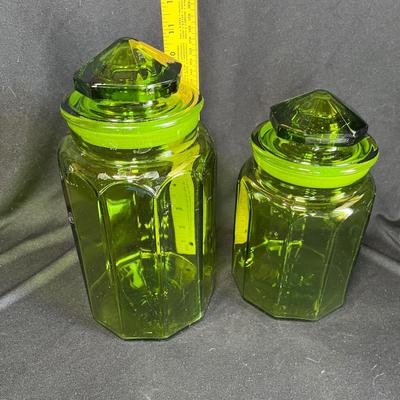2 Avocado Green canisters
