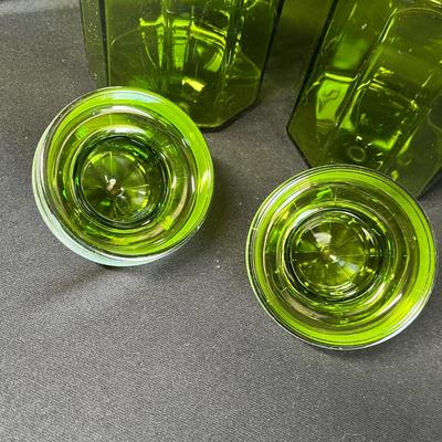 2 Avocado Green canisters