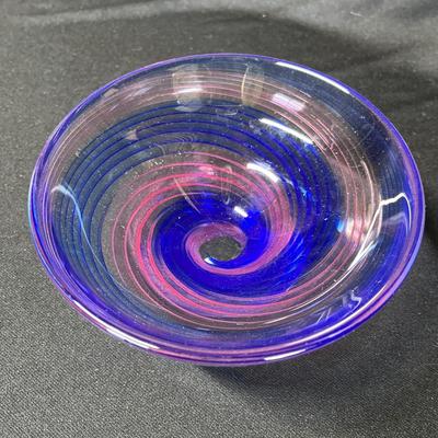 Studio art glass bowl