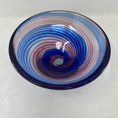 Studio art glass bowl