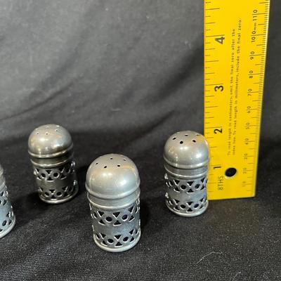 Cobalt & silver plate shakers