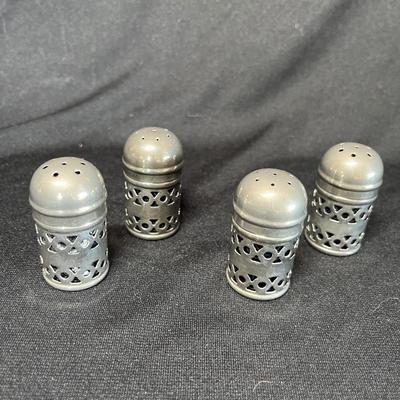 Cobalt & silver plate shakers