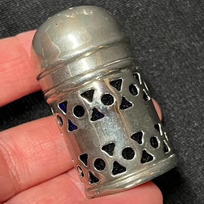 Cobalt & silver plate shakers