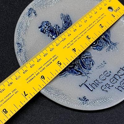 Blue salt glaze plate