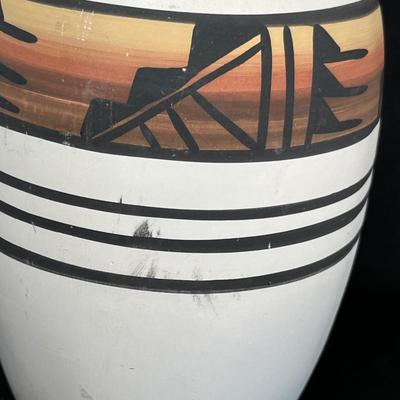 Native American Art pottery vase Browns/ Red