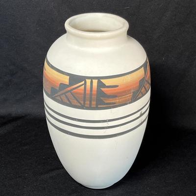 Native American Art pottery vase Browns/ Red