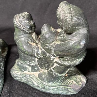 2 Alaskan Inuit / Eskimo sculptures
