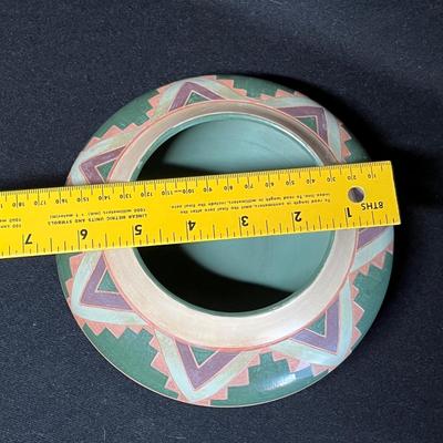 Native American Art pottery mulit-color bowl vase