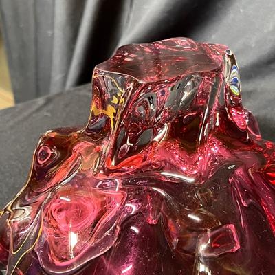 Murano Cranberry pink bowl