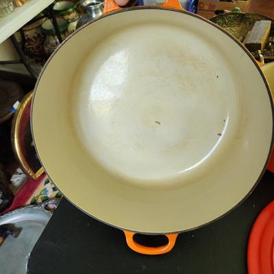 2 Le Creuset Cast Iron Dutch Ovens 24 and 30