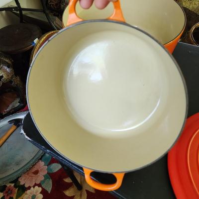 2 Le Creuset Cast Iron Dutch Ovens 24 and 30