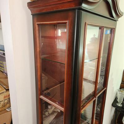 Lighted 5 glass shelves Curio Cabinet 23x14x74