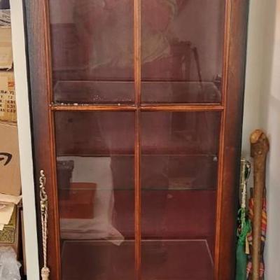 Lighted 5 glass shelves Curio Cabinet 23x14x74