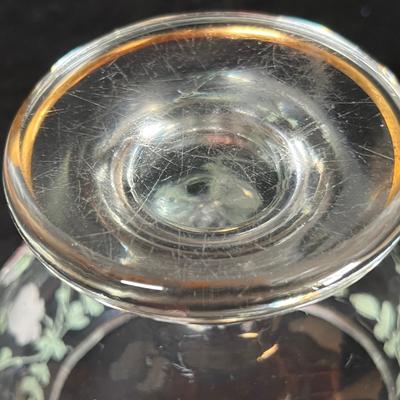 Crystal Candy dish with Charleton decoration