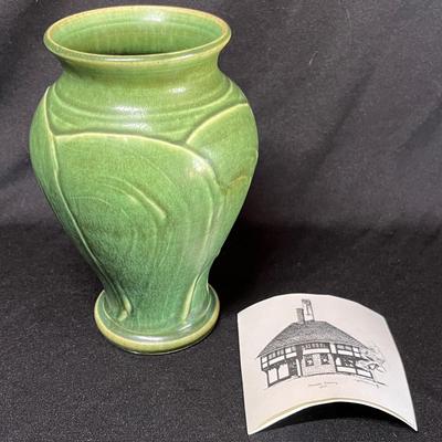 Pewabic Pottery Matte Green vase