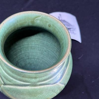 Pewabic Pottery Matte Green vase