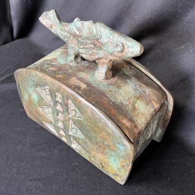 Orientalia Metal box w/ Fish