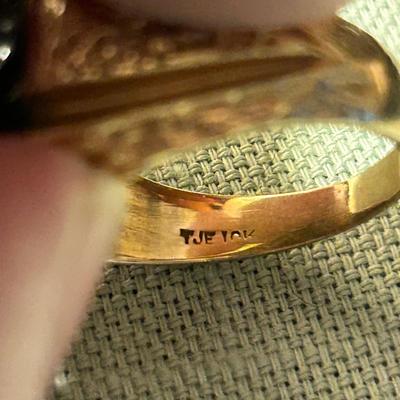 10k Gold Ring with Tiger Eye (K-BB)