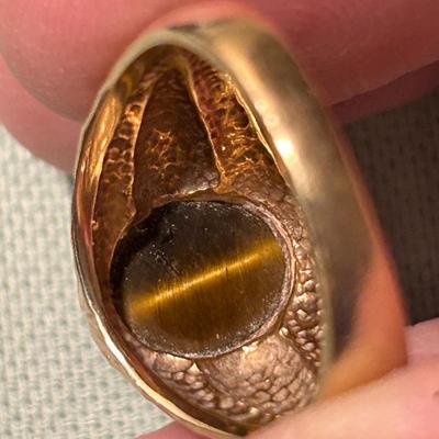 10k Gold Ring with Tiger Eye (K-BB)