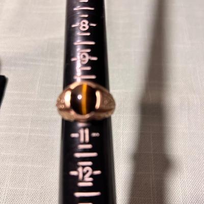 10k Gold Ring with Tiger Eye (K-BB)
